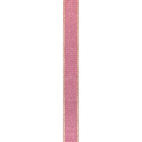 10mm Nylon Metallic Pink Colour Taffeta Ribbon
