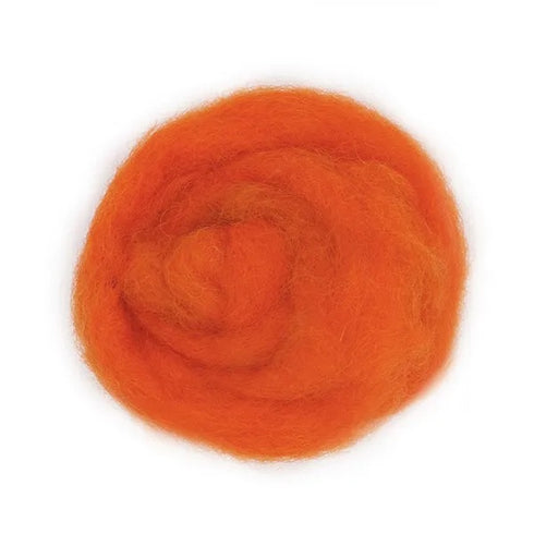 Orange Colour Combed Wool
