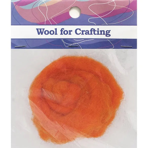 Orange Colour Combed Wool