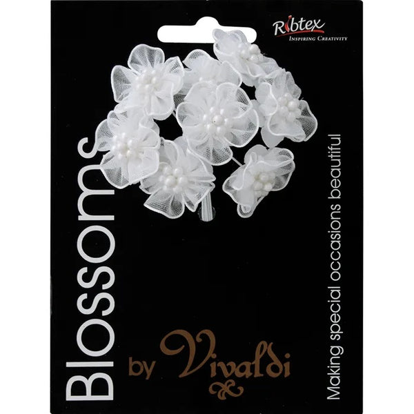 Organza Daisy Flowers with Pearl (available in 2 colours)