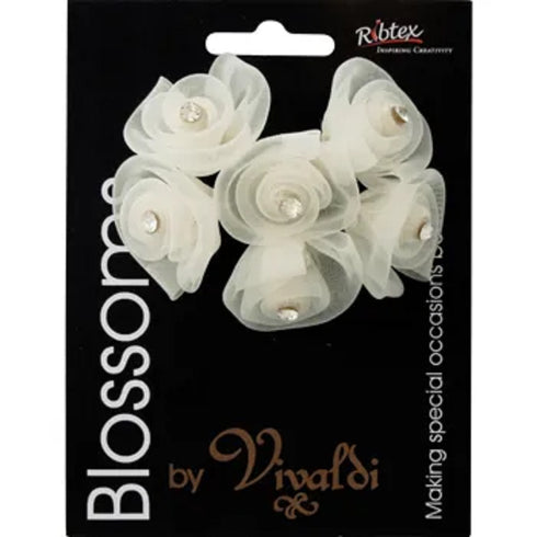 Organza Flower with Diamante (available in 2 colours)