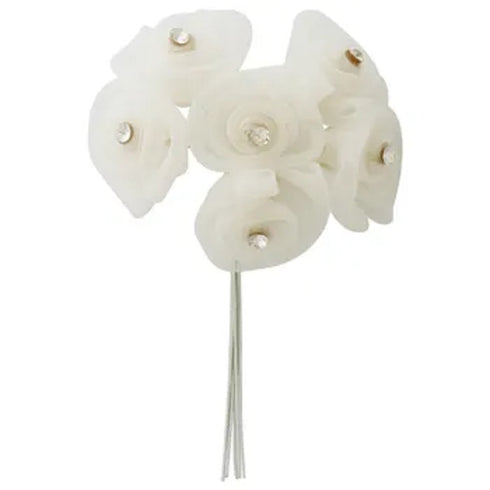 Organza Flower with Diamante (available in 2 colours)