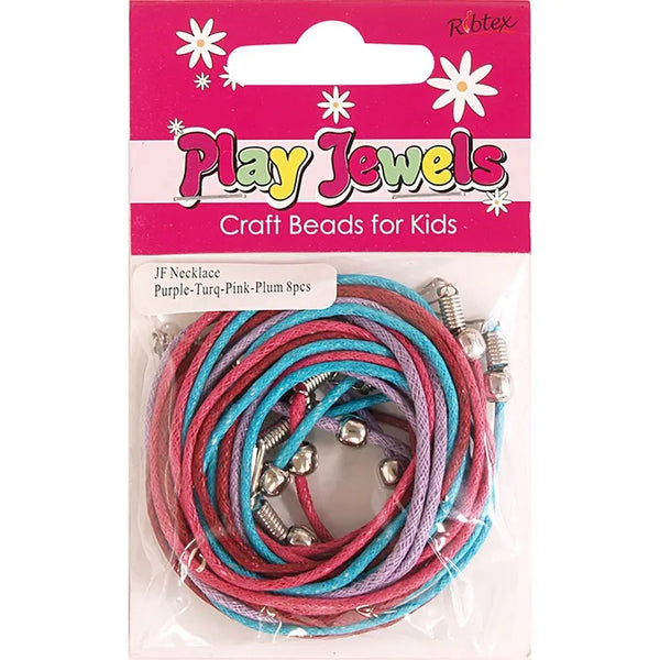 Assorted Colours Cord Necklace with Clasp