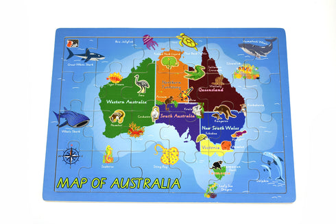 Australian Map Jigsaw Puzzle Board