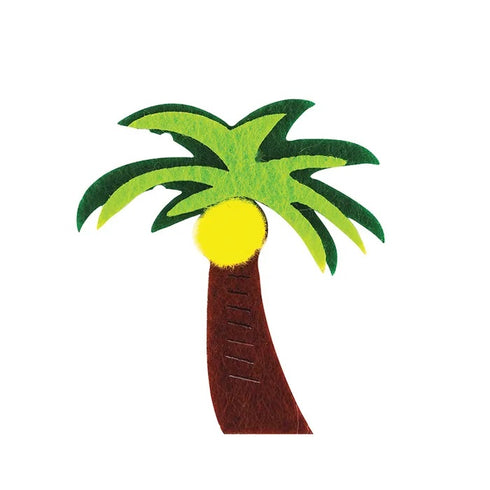 Palm Tree with Coconut Shape Felt Embellishment