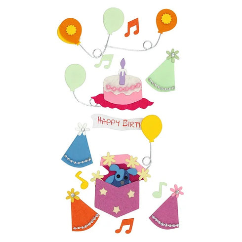 Party Theme 3D Stickers (available in 8 styles)
