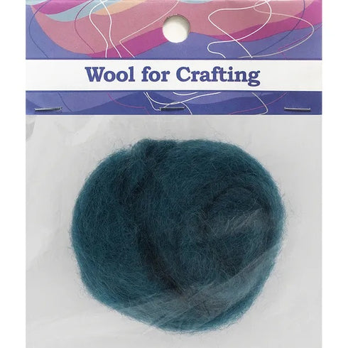 Peacock Colour Combed Wool