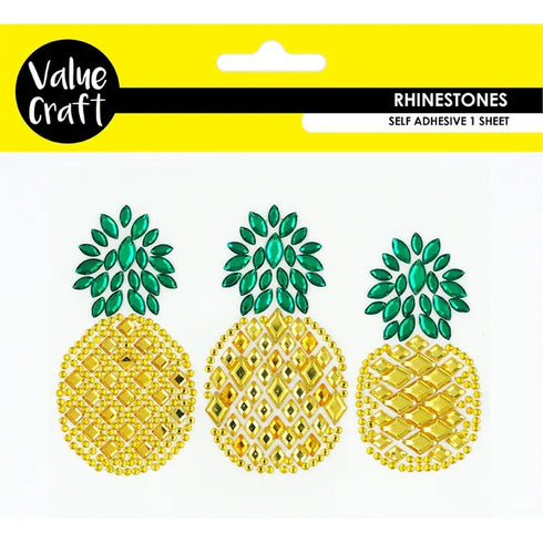 Pineapples Self Adhesive Rhinestones