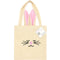 Pink Colour Easter Bunny Hessian Tote Bag