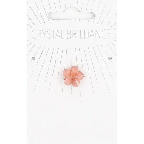 Pink Colour Flower Shape Crystal Pendant