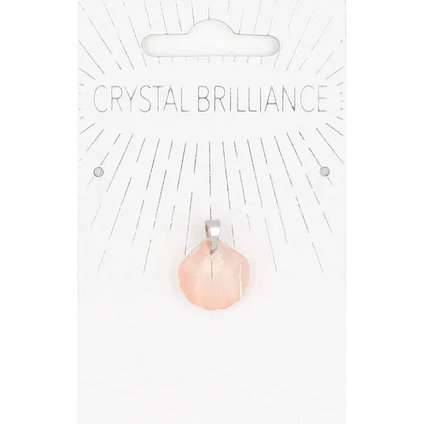 Pink Colour Shell Shape Crystal Pendant