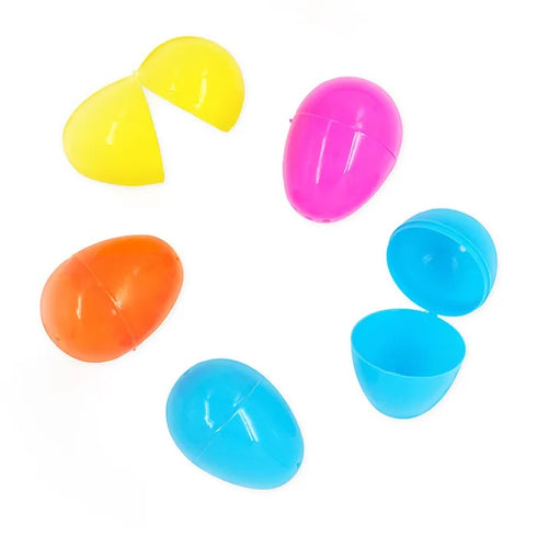 Assorted Colours Plastic Fillable Easter Eggs