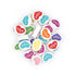 Love Printed Plastic Oval Beads