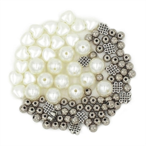 Pearl Triple Pack Plastic Beads