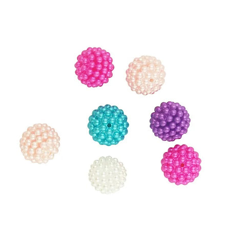 Plastic Round Cluster Beads (available in 2 colours)
