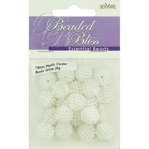 Plastic Round Cluster Beads (available in 2 colours)
