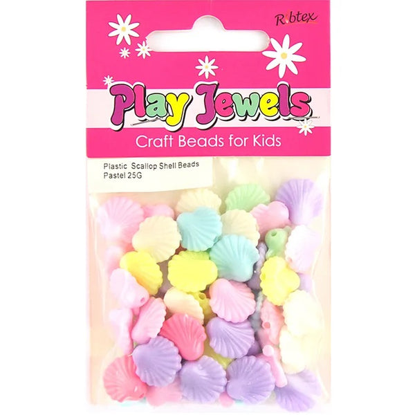 Plastic Scallop Shell Shape Beads