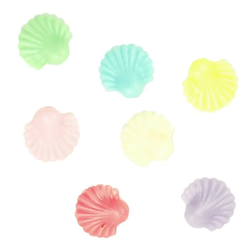 Plastic Scalloped Shell Shape Beads