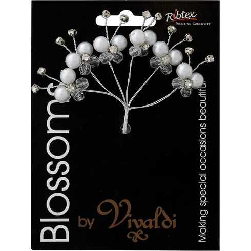 Plastic and Metal Alloy Beaded Butterfly Spray