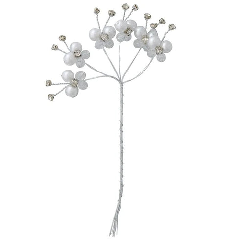 Plastic and Metal Alloy Beaded Butterfly Spray