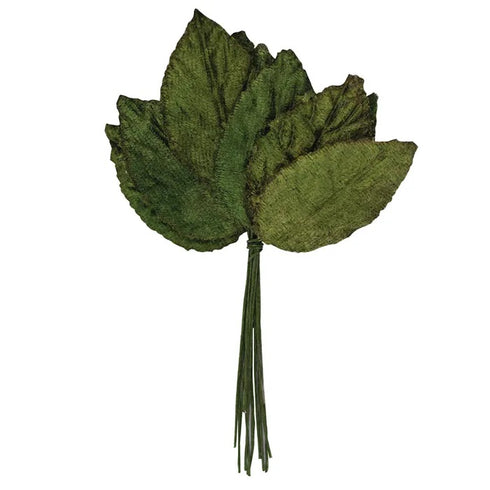 Polyester Velvet Rose Leaves (available in 3 sizes)