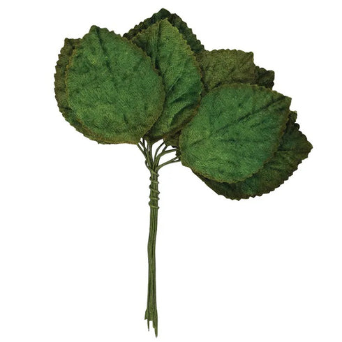 Polyester Velvet Rose Leaves (available in 3 sizes)