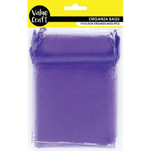 Purple Colour Small Organza Gift Bags