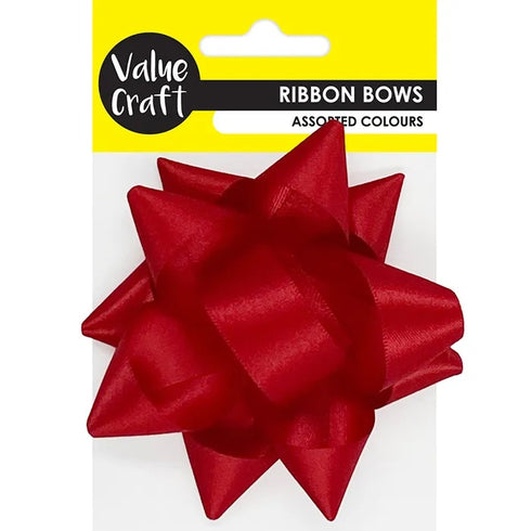 Red Adhesive Satin Gift Bow