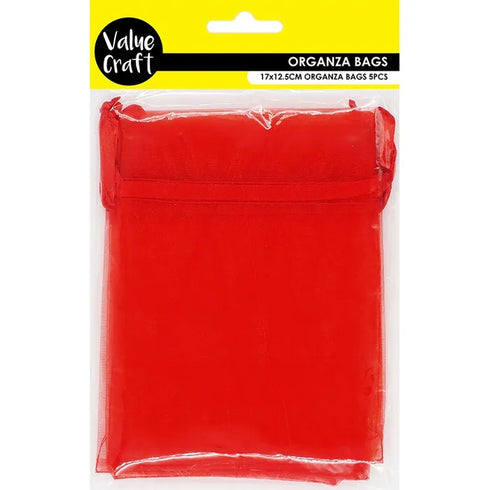 Red Colour Small Organza Gift Bags
