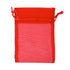 17cm x 12.5cm Red Colour Small Organza Gift Bags