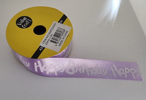 Mavue Ribbon with Happy Birthday Printed