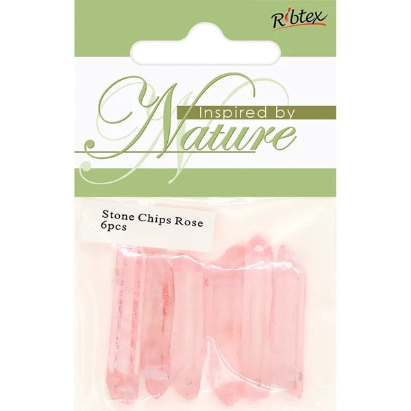 Rose Pink Precious Stone Chip Pendants