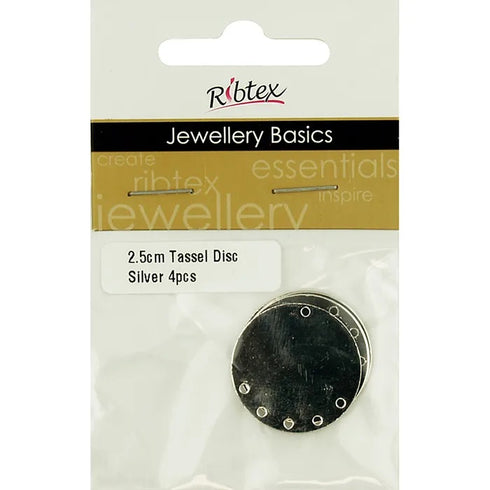 Round Metal Alloy Flat Disc for Earring Tassels (available in 2 colours)