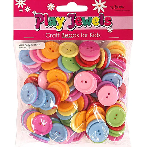 Round Shape Plastic Button Beads