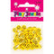 Yellow Colour Round Emoji Beads