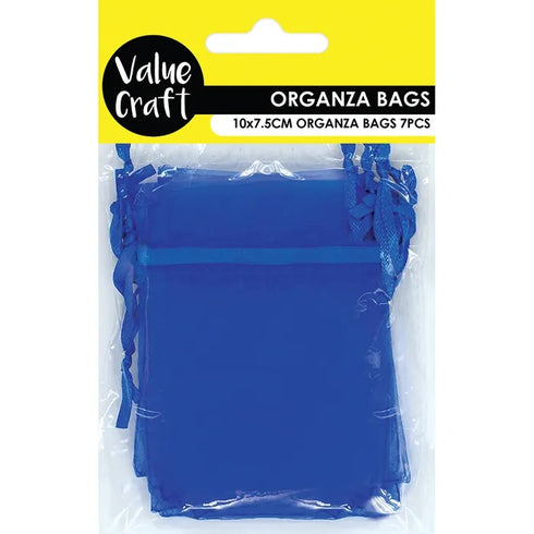 Royal Blue Colour Mini Organza Gift Bags