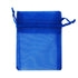 Royal Blue Colour Mini Organza Gift Bags