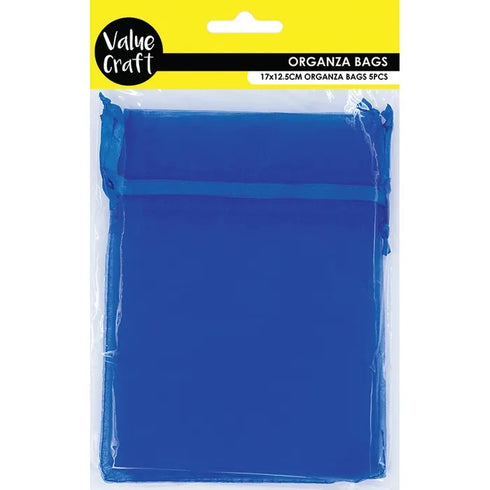 Royal Blue Colour Small Organza Gift Bags