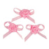 Satin Grub Rose Flower with Bow (available in 9 colours)
