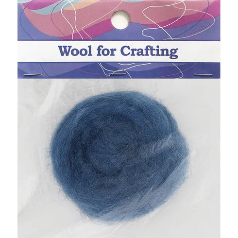 Sea Blue Colour Combed Wool