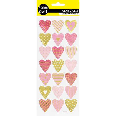 Self Adhesive Foil Heart Sticker