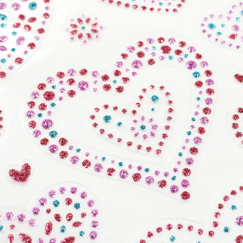 Self Adhesive Glitter Hearts Sticker
