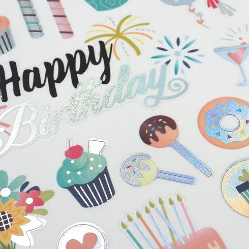 Self Adhesive Happy Birthday Craft Sticker