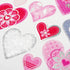 Self Adhesive Heart & Feathers Stickers