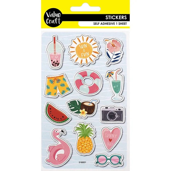 Self Adhesive Summer Craft Stickers