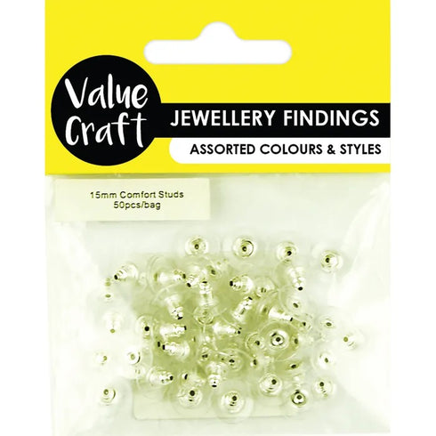 Silver Colour Comfort Earring Studs