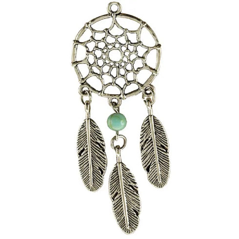 Silver Colour Dreamcatcher Shape Charm