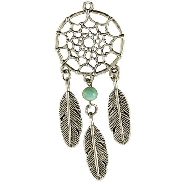 Silver Colour Dreamcatcher Shape Charm