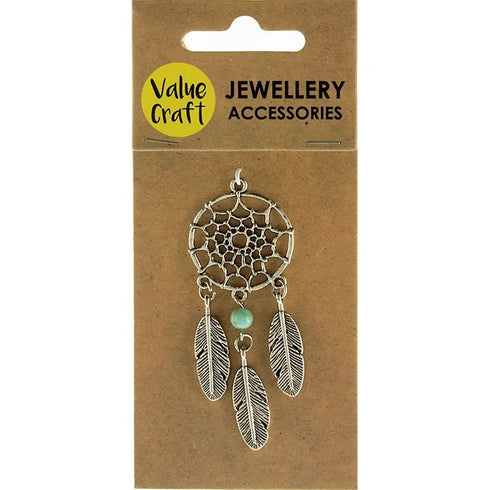 Silver Colour Dreamcatcher Shape Charm
