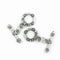 Silver Colour Metal Alloy Circle Shape Toggle Clasp